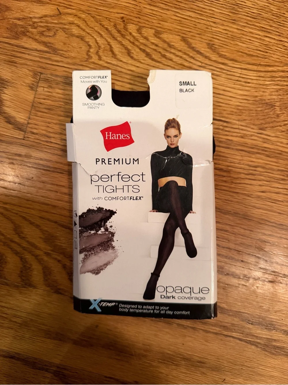 NWT Hanes Black Opaque High-Waist Tights